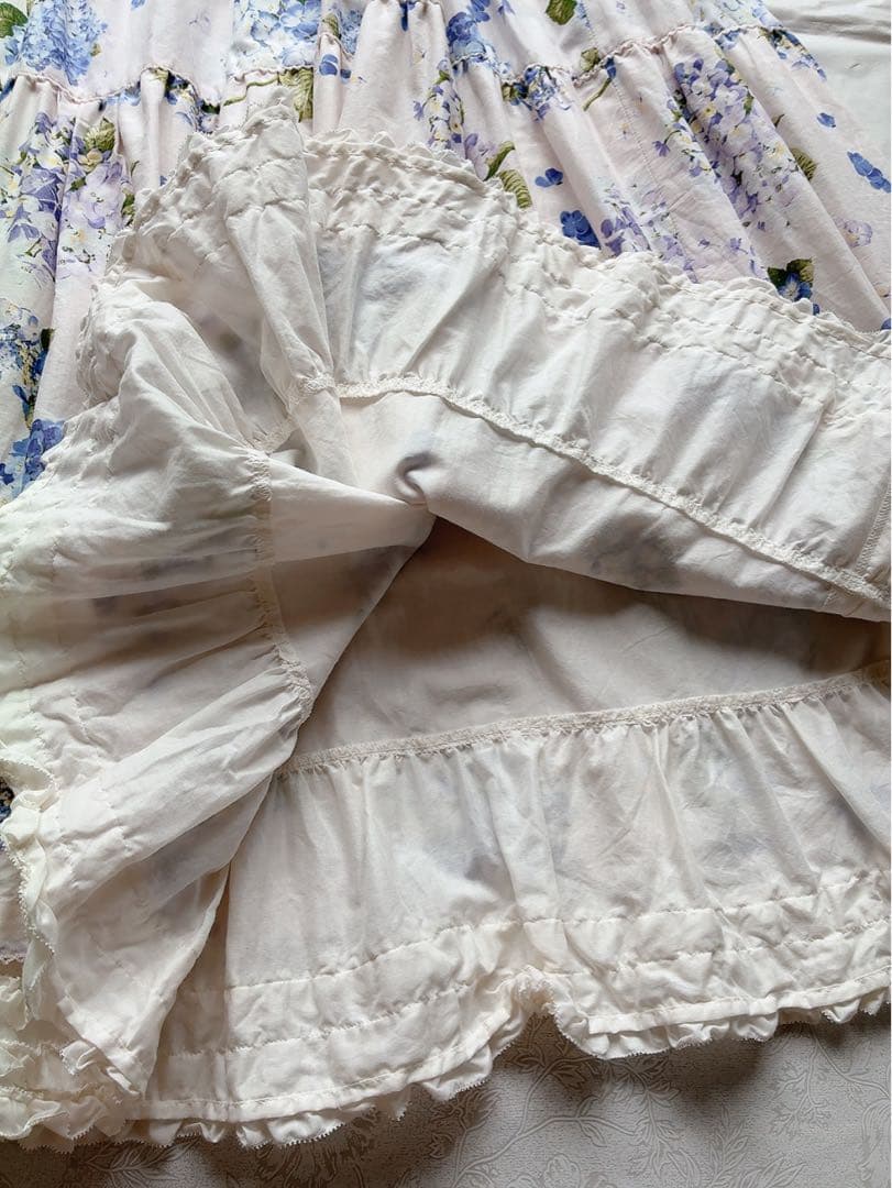 ピンクハウス❤️【美品】あじさいプリントのミディ丈ワンピース❤️2025Spring